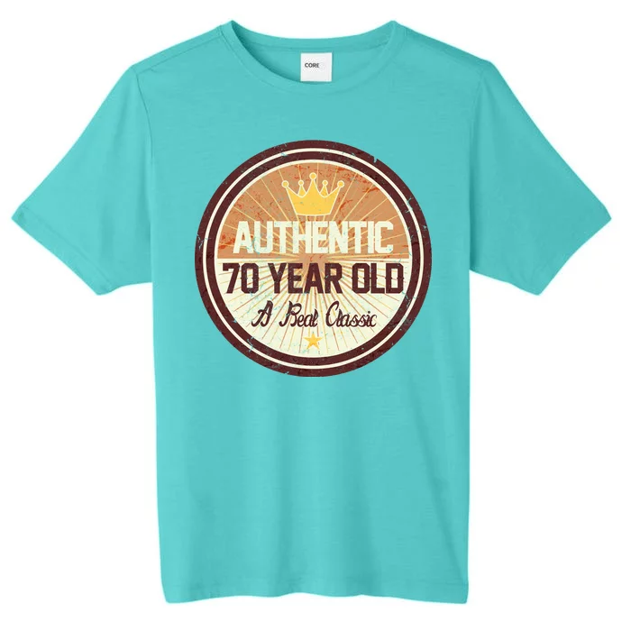 Authentic 70 Year Old Classic 70th Birthday ChromaSoft Performance T-Shirt