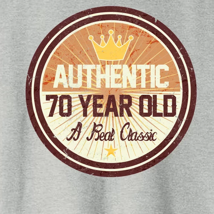 Authentic 70 Year Old Classic 70th Birthday Women's Crop Top Tee