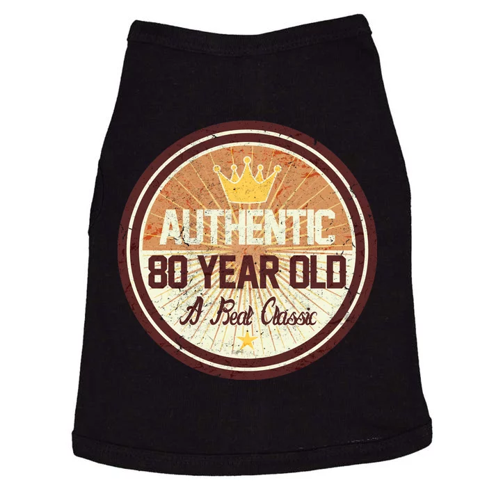 Authentic 80 Year Old Classic 80th Birthday Doggie Tank