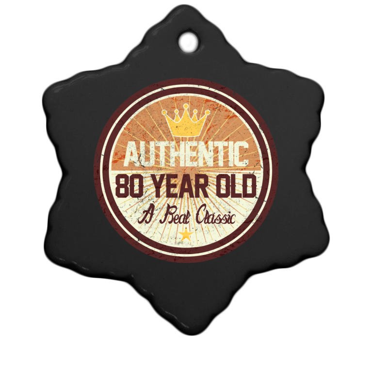 Authentic 80 Year Old Classic 80th Birthday Christmas Ornament