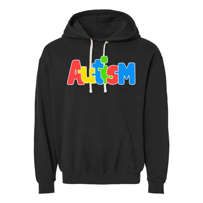 Autism - It's Ok To Be Different Crayons Garment-Dyed Fleece Hoodie