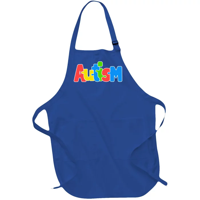 Autism - It's Ok To Be Different Crayons Full-Length Apron With Pocket