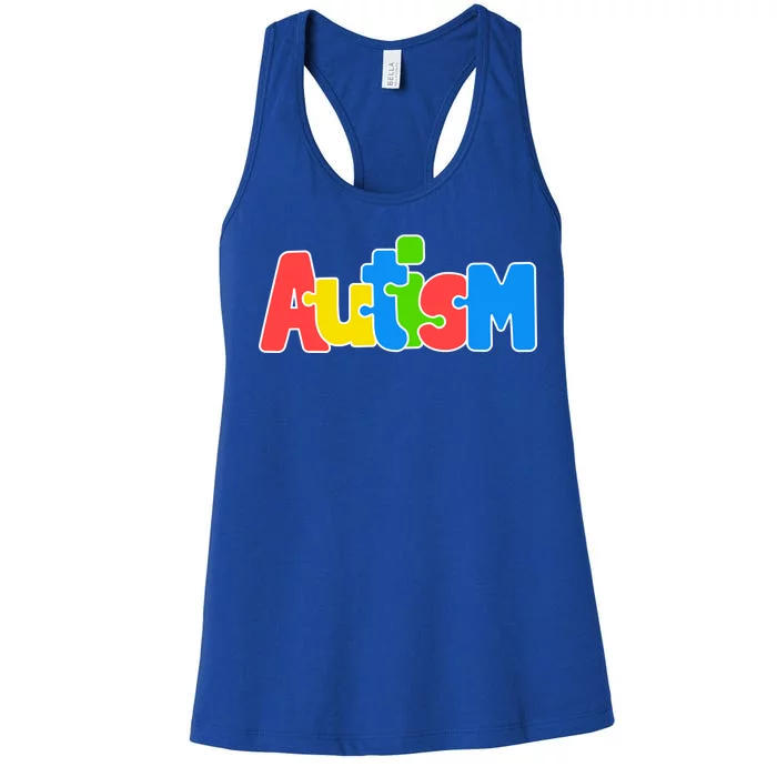 Autism - It's Ok To Be Different Crayons Women's Racerback Tank