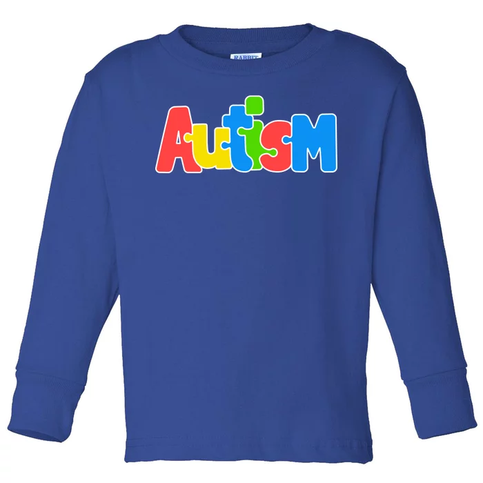 Autism - It's Ok To Be Different Crayons Toddler Long Sleeve Shirt