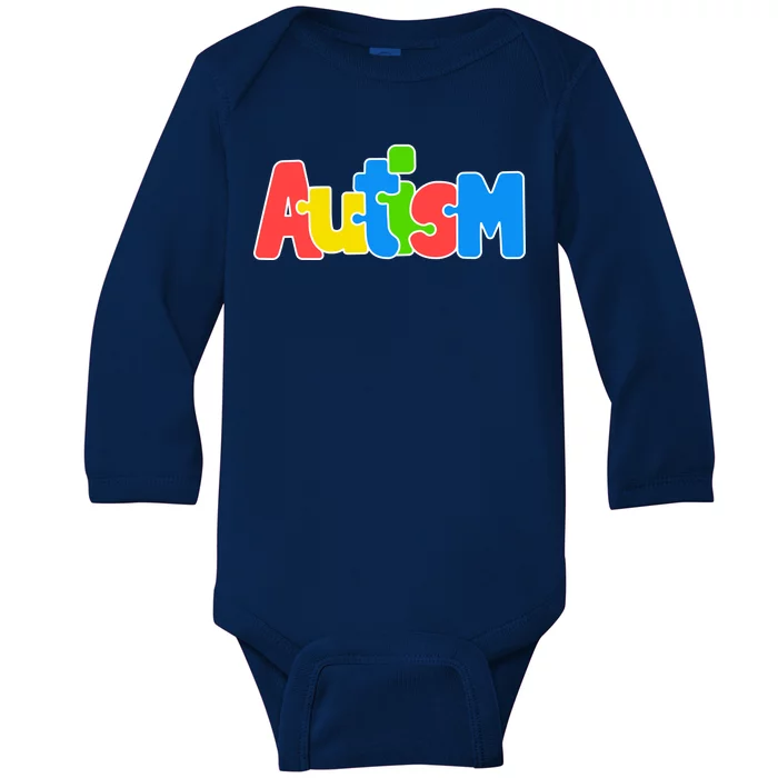 Autism - It's Ok To Be Different Crayons Baby Long Sleeve Bodysuit