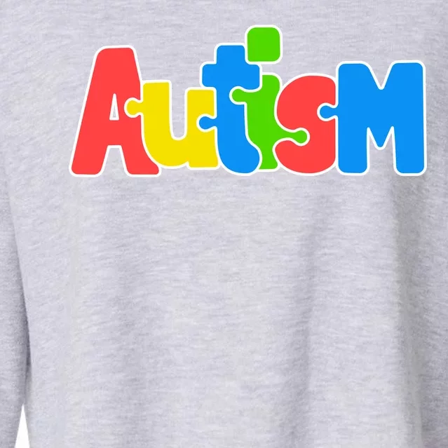 Autism - It's Ok To Be Different Crayons Cropped Pullover Crew