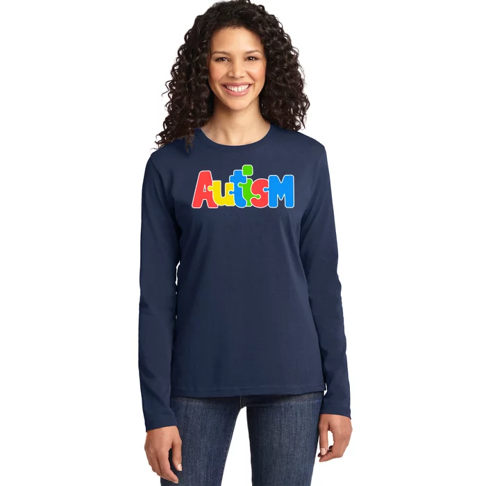 Autism - Love Completes The Puzzle Ladies Long Sleeve Shirt