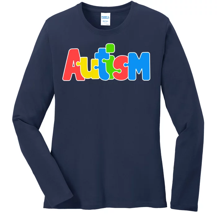 Autism - Love Completes The Puzzle Ladies Long Sleeve Shirt