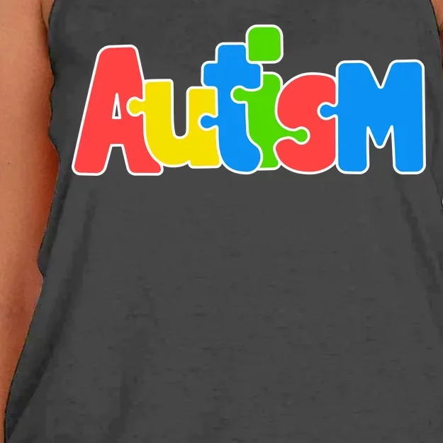 Autism Women's Knotted Racerback Tank