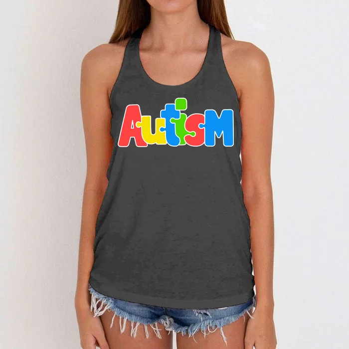 Autism Women's Knotted Racerback Tank