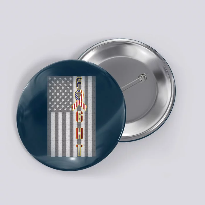 Autism Awareness American Flag Button