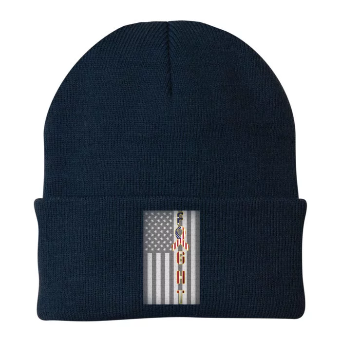 Autism Awareness American Flag Knit Cap Winter Beanie