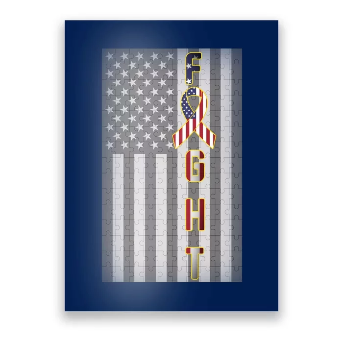 Autism Awareness American Flag Poster