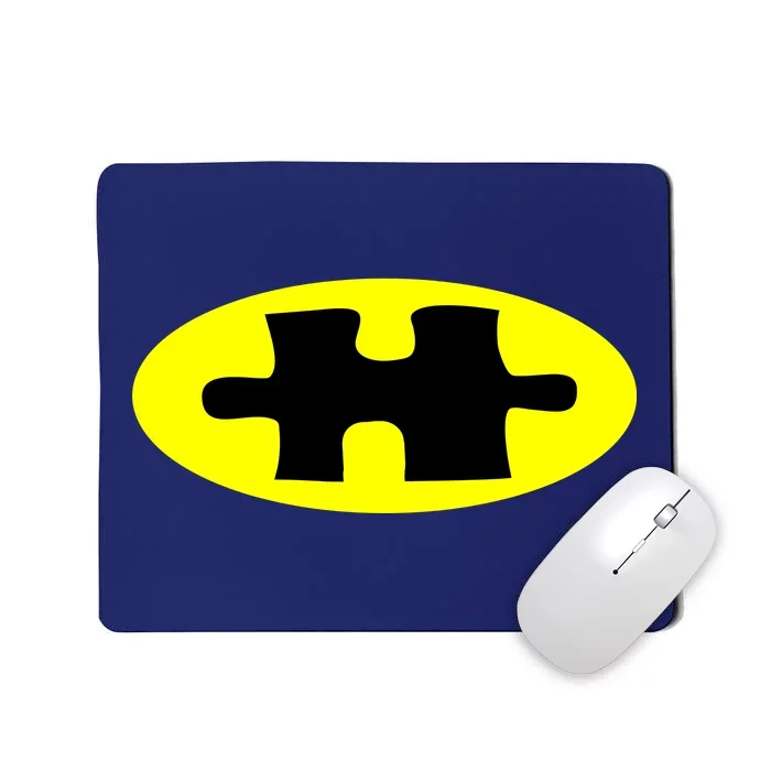 Autism Awareness Bat Puzzle Logo Mousepad