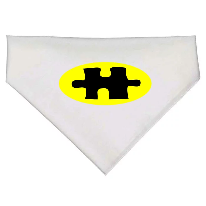 Autism Awareness Bat Puzzle Logo USA-Made Doggie Bandana