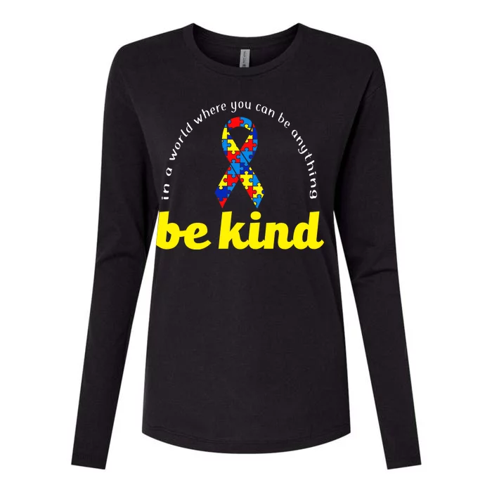 Autism Awareness Be Anything Be Kind Womens Cotton Relaxed Long Sleeve T-Shirt