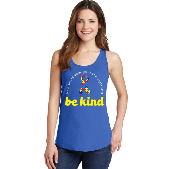 Autism Awareness Be Anything Be Kind Ladies Essential Tank