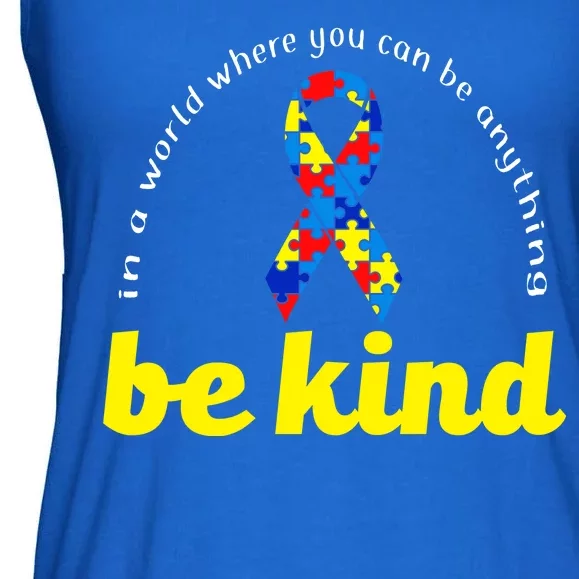 Autism Awareness Be Anything Be Kind Ladies Essential Flowy Tank