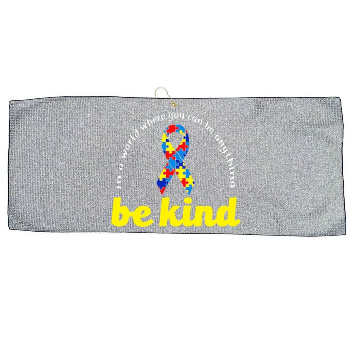 Autism Awareness Be Anything Be Kind Large Microfiber Waffle Golf Towel