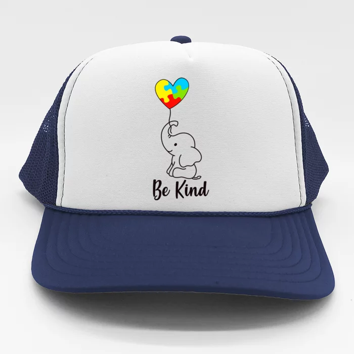 Autism Awareness Be Kind Elephant Trucker Hat