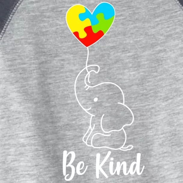 Autism Awareness Be Kind Elephant Toddler Fine Jersey T-Shirt