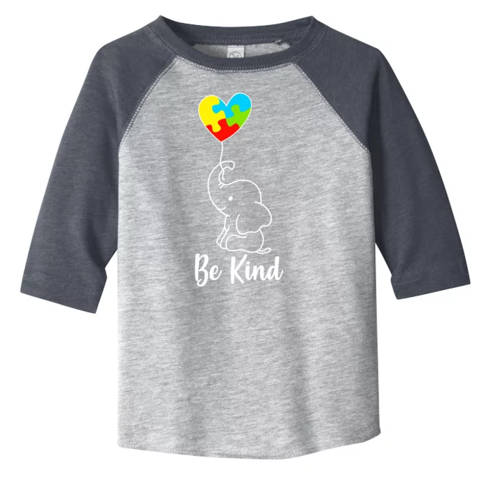 Autism Awareness Be Kind Elephant Toddler Fine Jersey T-Shirt