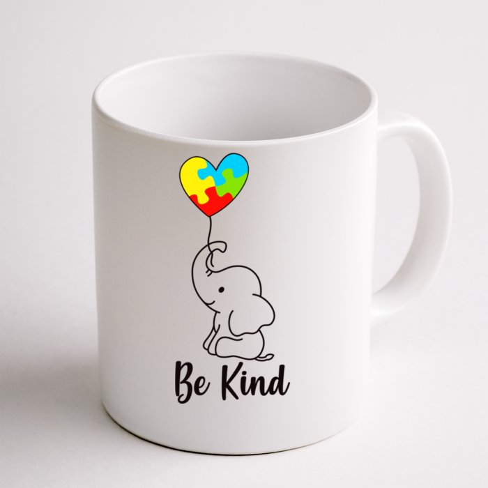 Autism Awareness Be Kind Elephant Front & Back Coffee Mug