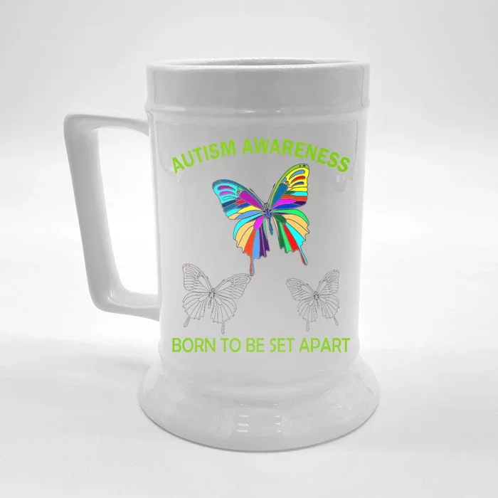 Autism Awareness Born To Be Set Apart Front & Back Beer Stein