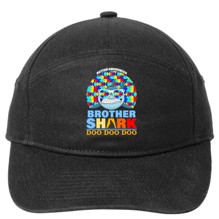 Autism Awareness Brother Shark Puzzles 7-Panel Snapback Hat