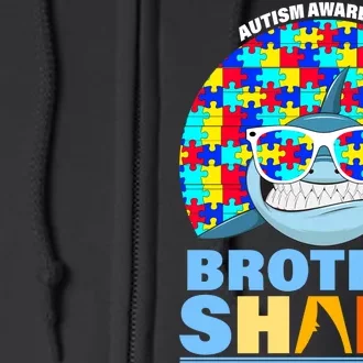 Autism Awareness Brother Shark Puzzles Full Zip Hoodie