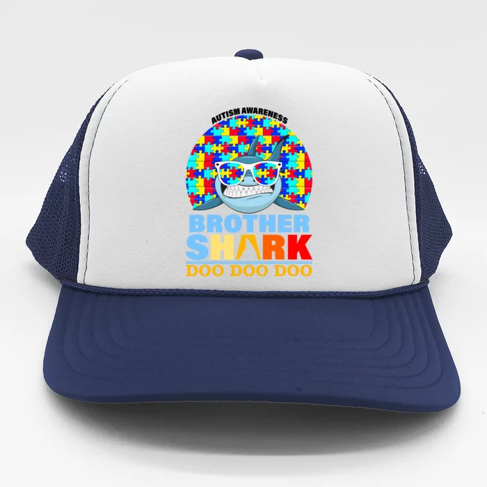 Autism Awareness Brother Shark Puzzles Trucker Hat