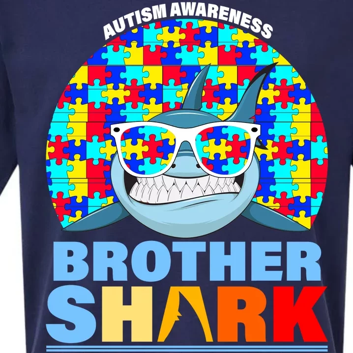 Autism Awareness Brother Shark Puzzles Sueded Cloud Jersey T-Shirt