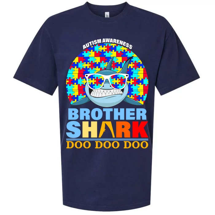 Autism Awareness Brother Shark Puzzles Sueded Cloud Jersey T-Shirt