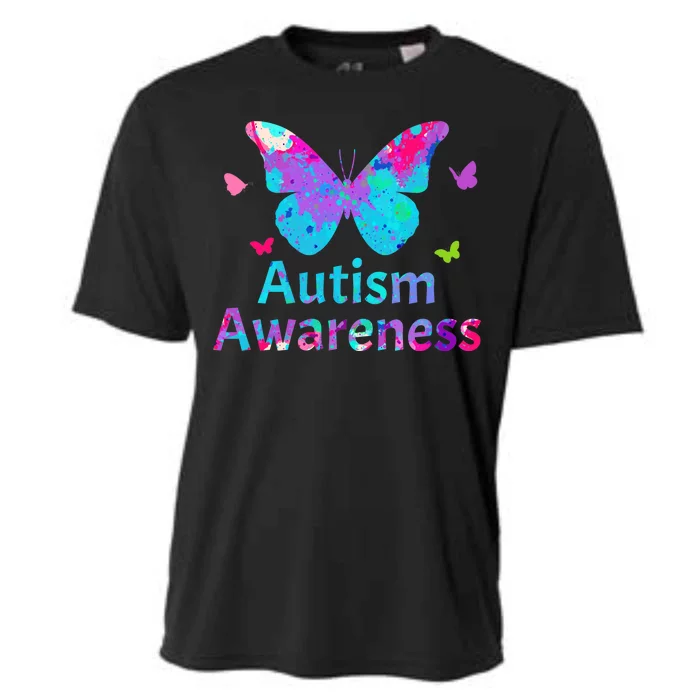 Autism Awareness Butterflies Cooling Performance Crew T-Shirt