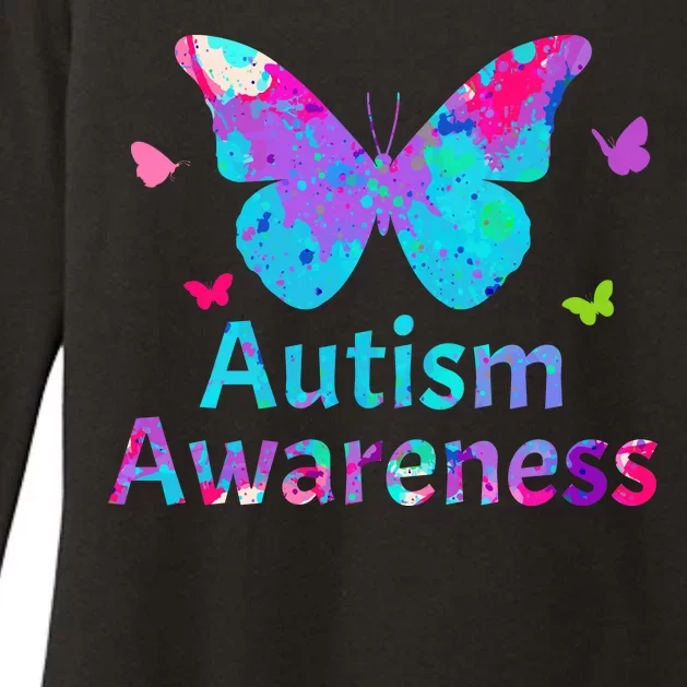 Autism Awareness Butterflies Womens CVC Long Sleeve Shirt