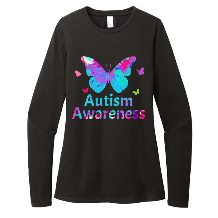 Autism Awareness Butterflies Womens CVC Long Sleeve Shirt