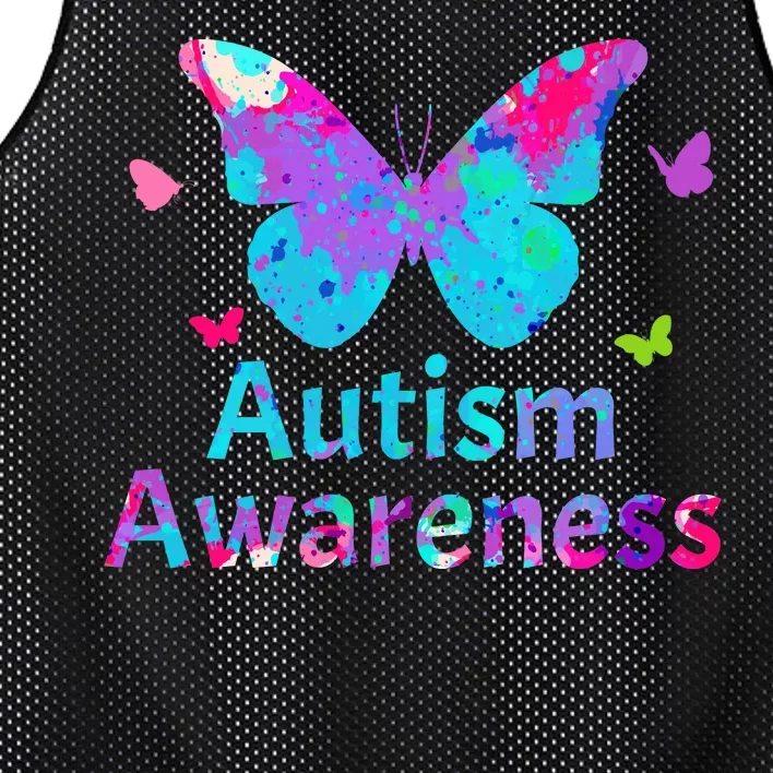 Autism Awareness Butterflies Mesh Reversible Basketball Jersey Tank