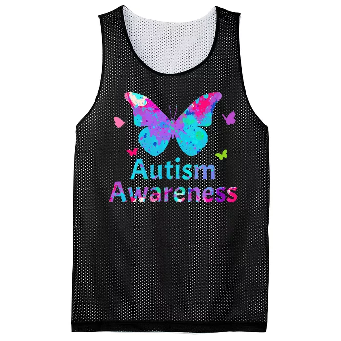 Autism Awareness Butterflies Mesh Reversible Basketball Jersey Tank