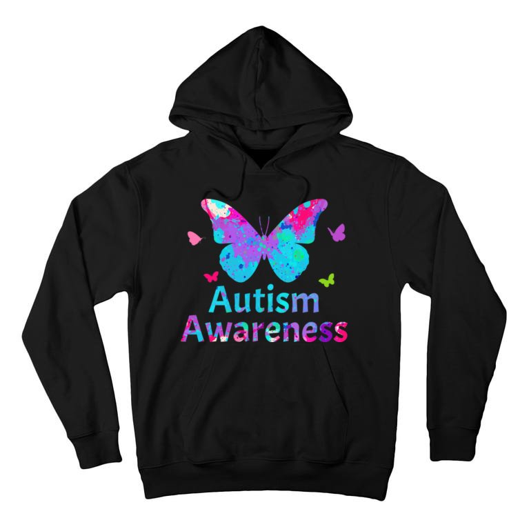 Autism Awareness Butterflies Tall Hoodie