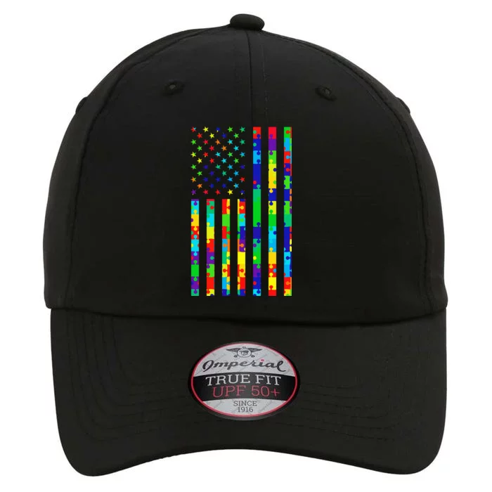 Autism Awareness Colorful Puzzle Flag The Original Performance Cap