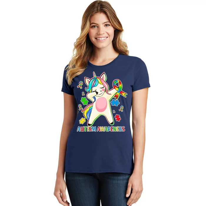 Autism Awareness Dabbing Unicorn Women's T-Shirt