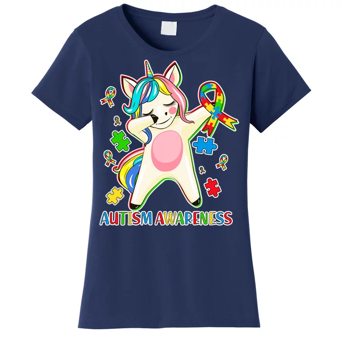 Autism Awareness Dabbing Unicorn Women's T-Shirt