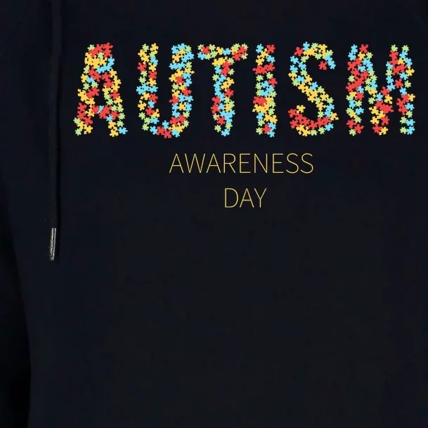 Autism Awareness Day Womens Funnel Neck Pullover Hood