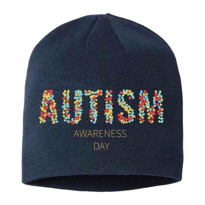 Autism Awareness Day 8 1/2in Sustainable Knit Beanie