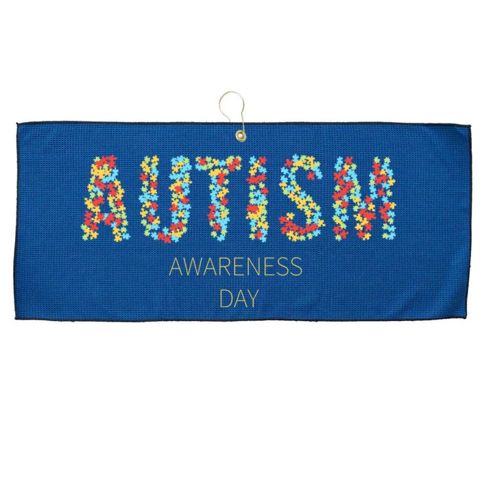 Autism Awareness Day Large Microfiber Waffle Golf Towel