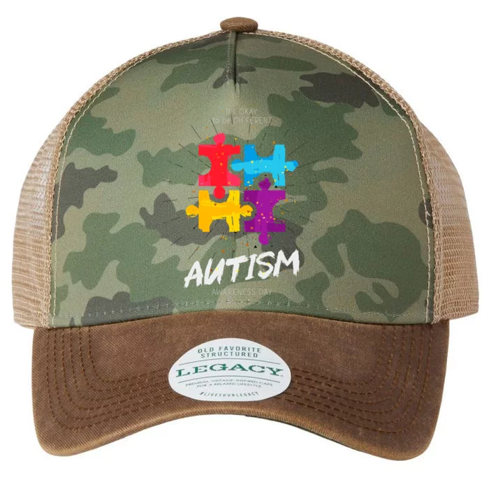 Autism Awareness Day Be Different Legacy Tie Dye Trucker Hat