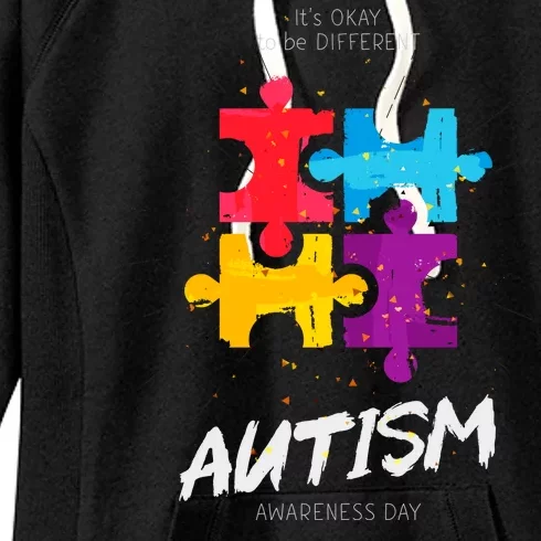 Autism Awareness Day Be Different Women's Fleece Hoodie