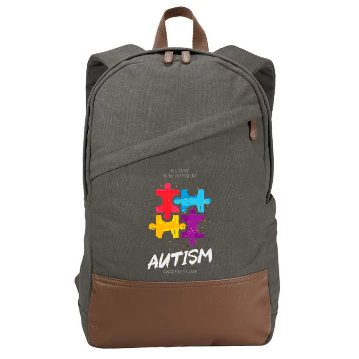 Autism Awareness Day Be Different Cotton Canvas Backpack