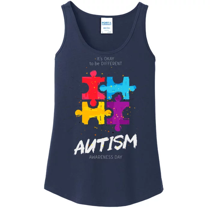 Autism Awareness Day Be Different Ladies Essential Tank