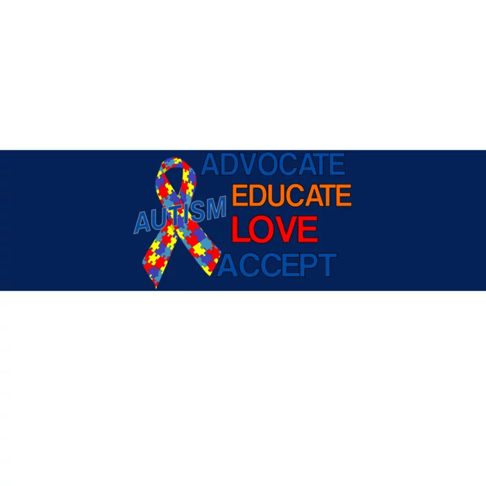 Autism Awareness Educate Bumper Sticker